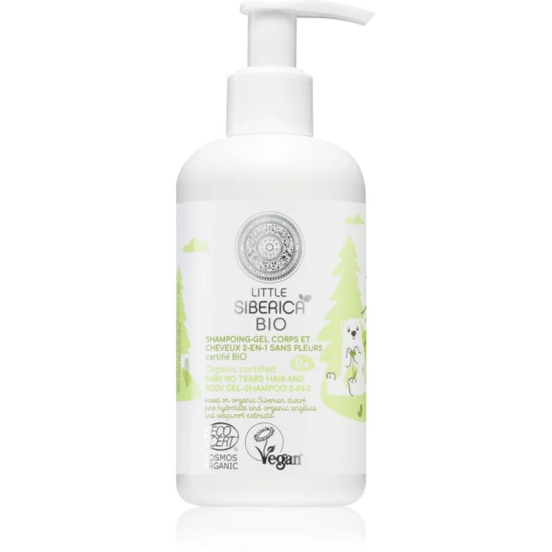Natura Siberica Little Siberica BIO tisztító gél testre és hajra gyermekeknek születéstől kezdődően 250 ml