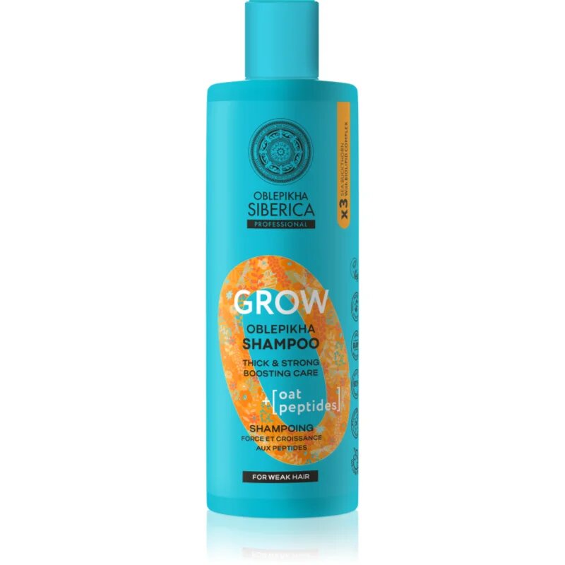 Natura Siberica Oblepikha Siberica Grow erősítő sampon hajnövesztést serkentő 400 ml