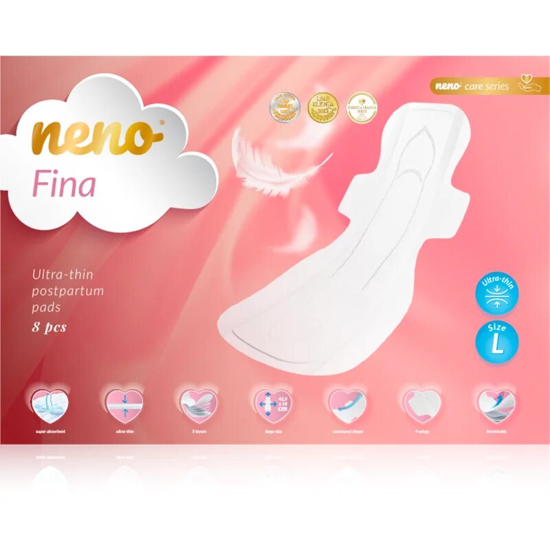 NENO Fina szülés utáni betétek L méret Ultra-thin 8 db
