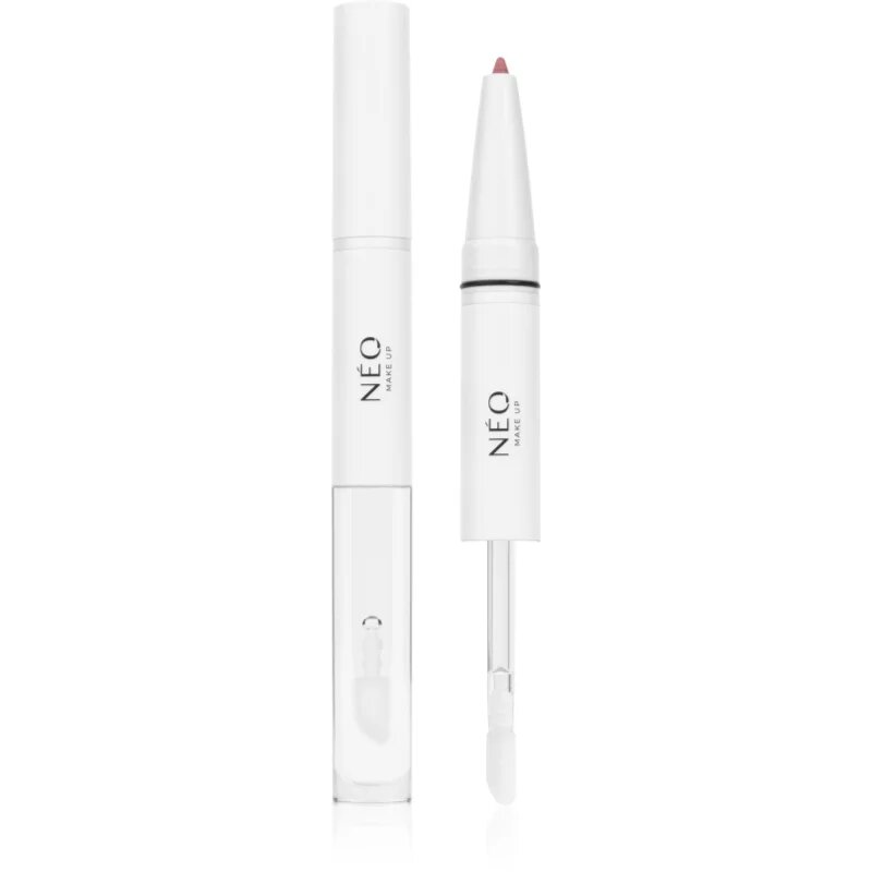 NEO MAKE UP Intense Serum 2in1 Lipliner & Lipgloss kontúrceruza és szájfény árnyalat 03 Rosy Pearl 1 db