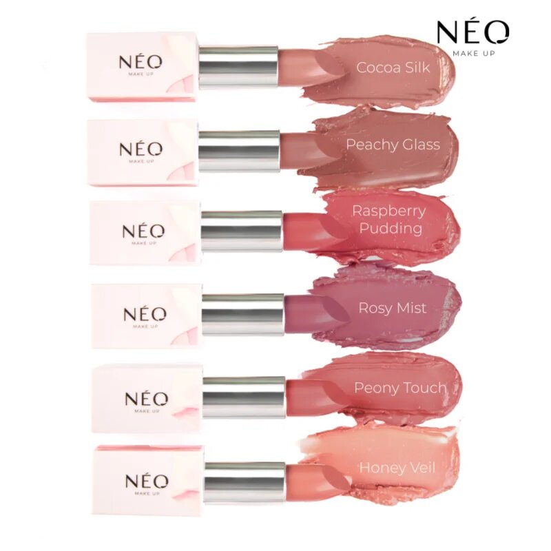 NEO MAKE UP Intense Serum Sheer Lipstick hidratáló krém rúzs árnyalat 02 Peony Touch 4.3 g