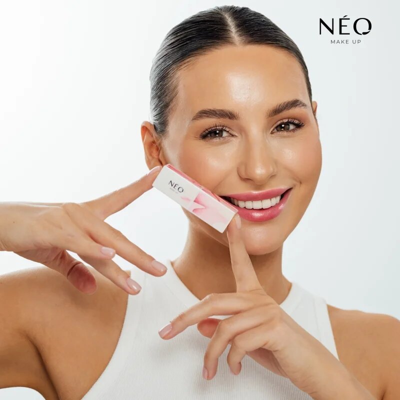NEO MAKE UP Intense Serum Sheer Lipstick hidratáló krém rúzs árnyalat 02 Peony Touch 4.3 g