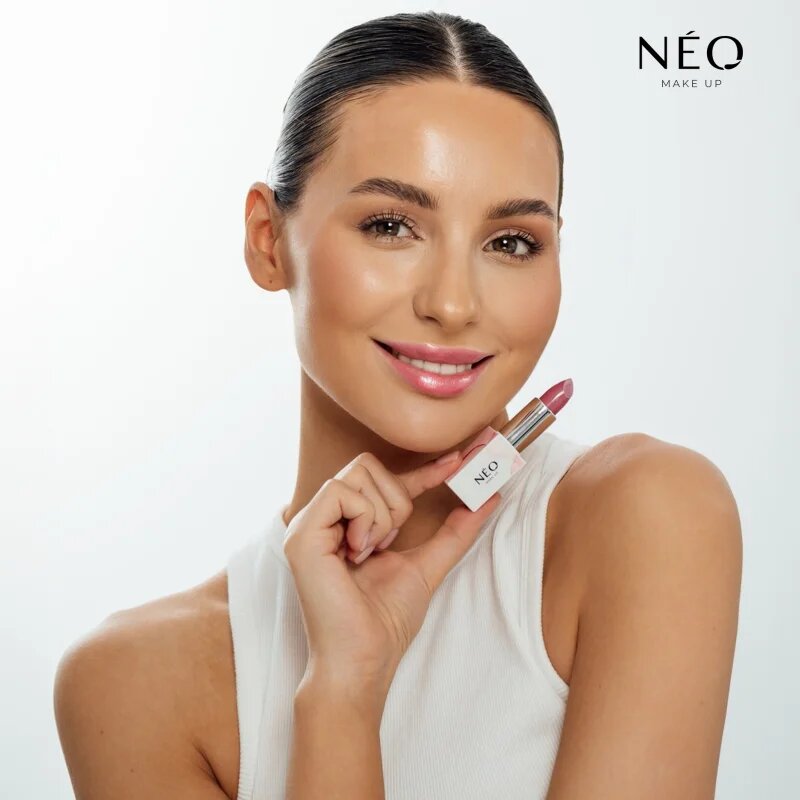 NEO MAKE UP Intense Serum Sheer Lipstick hidratáló krém rúzs árnyalat 04 Raspberry Pudding 4.3 g