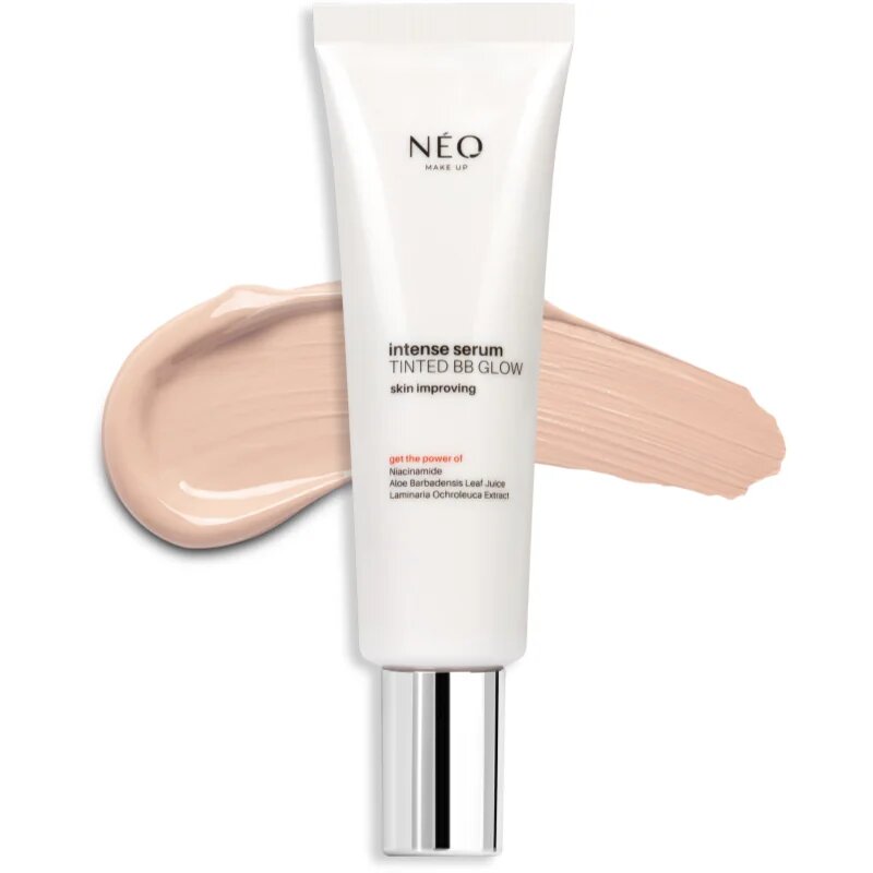 NEO MAKE UP Intense Serum Tinted BB Glow Cream világosító BB krém SPF 50 árnyalat 01 Ivory Beige 30 ml