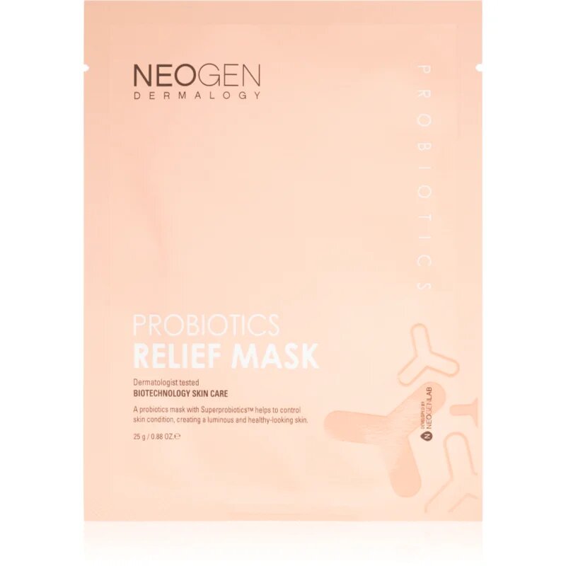 Neogen Dermalogy Probiotics Relief Mask nyugtató hatású gézmaszk probiotikumokkal 5 db