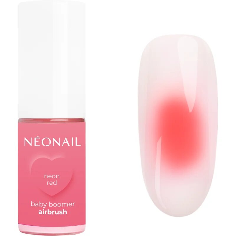 NeoNail Baby Boomer Airbrush színes púder körmökre árnyalat Neon Red 5 g