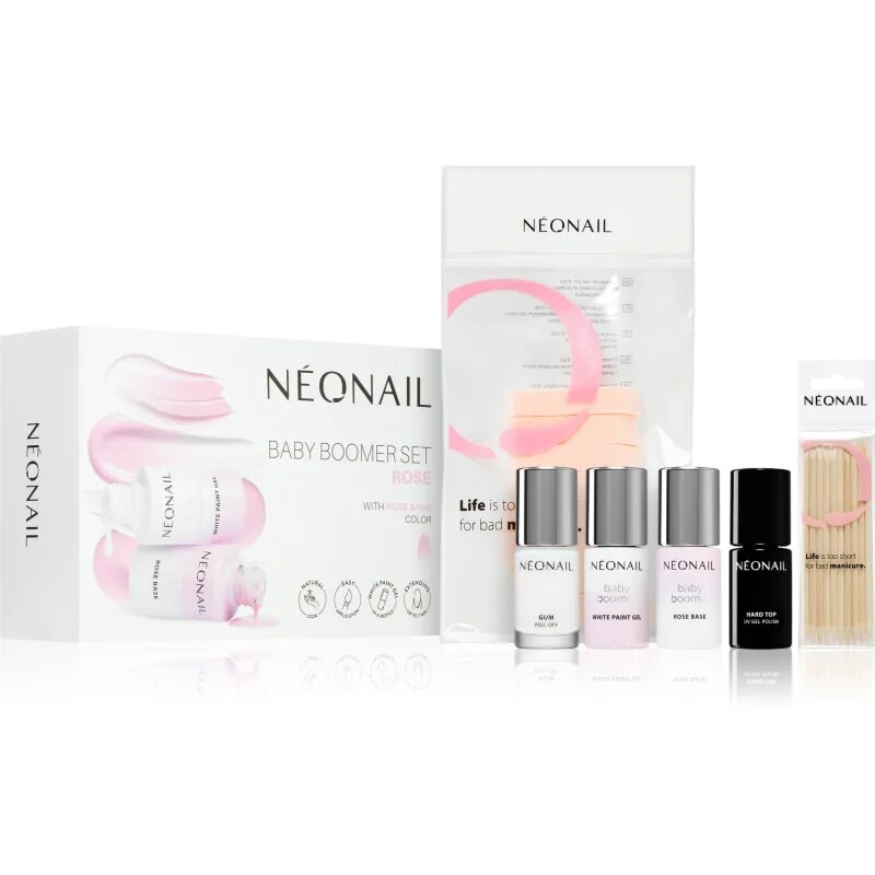 NeoNail Baby Boomer Set Rose tökéletes manikűr szett árnyalat Rose 1 db
