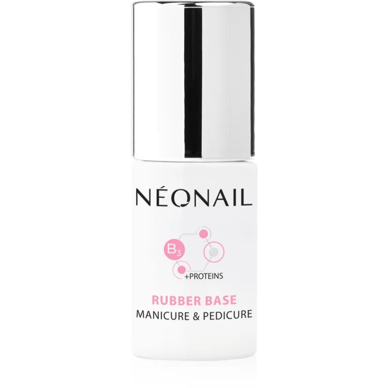 NeoNail Manicure & Pedicure Rubber Base bázis lakk zselés műkörömhöz proteinnel 72 ml