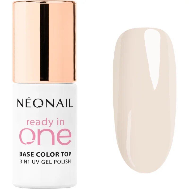 NeoNail Ready In One 3in1 UV Gel Polish géles körömlakk gyémántporral árnyalat 02 One Coconut Milk 7.2 ml