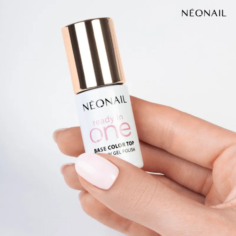 NeoNail Ready In One 3in1 UV Gel Polish géles körömlakk gyémántporral árnyalat 02 One Coconut Milk 7.2 ml