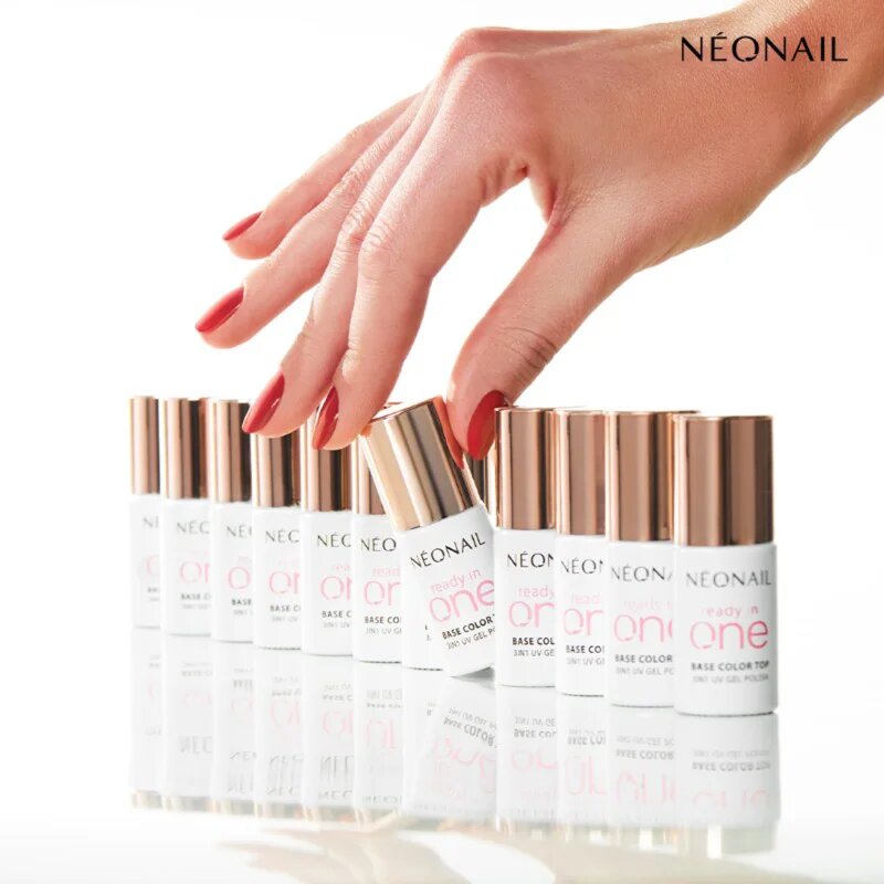 NeoNail Ready In One 3in1 UV Gel Polish géles körömlakk gyémántporral árnyalat 02 One Coconut Milk 7.2 ml