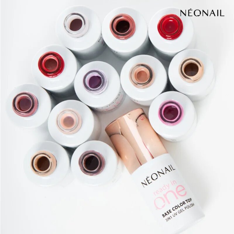 NeoNail Ready In One 3in1 UV Gel Polish géles körömlakk gyémántporral árnyalat 02 One Coconut Milk 7.2 ml