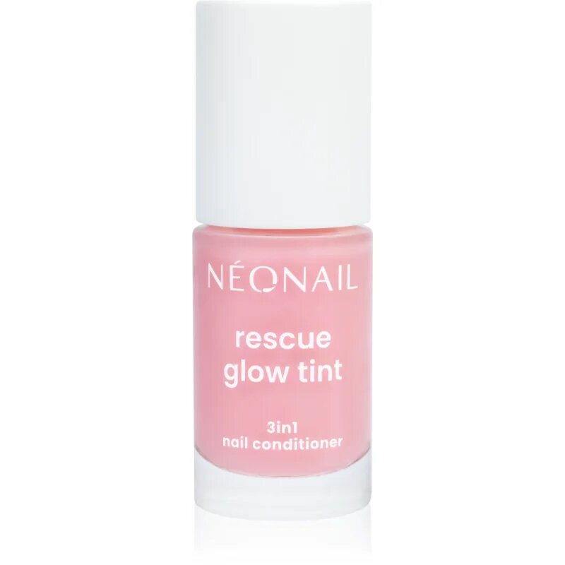 NeoNail Rescue Glow Tint 3in1 Nail Conditioner ápoló körömlakk árnyalat Glitter Rose 7.2 ml