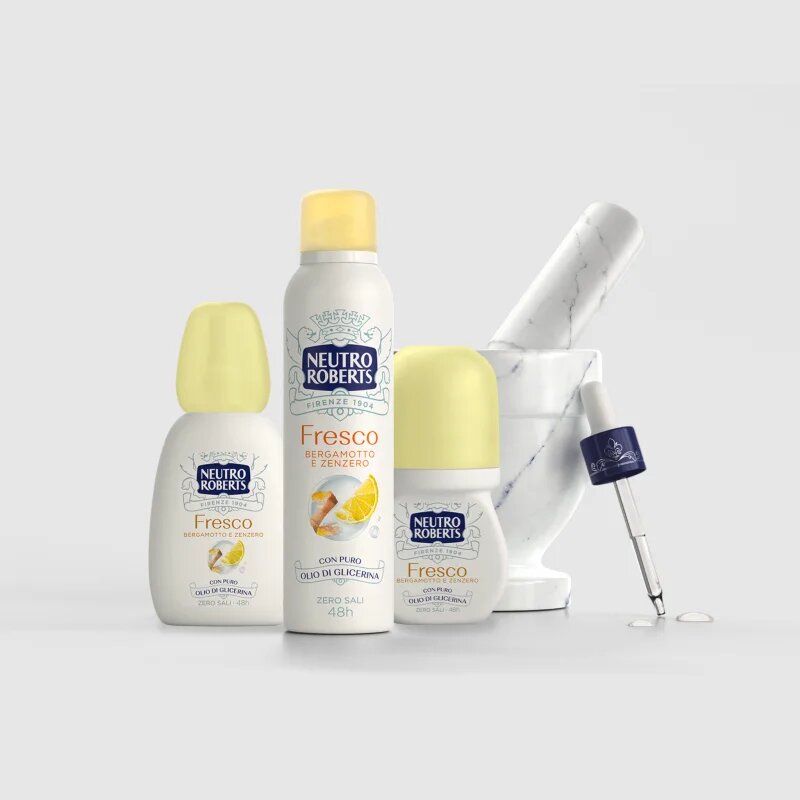 Neutro Roberts Bergamotto e Zenzero Deo szórófejjel 48 órás hatás 75 ml