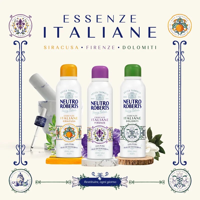 Neutro Roberts Italiane Firenze spray dezodor 48 órás hatás 200 ml