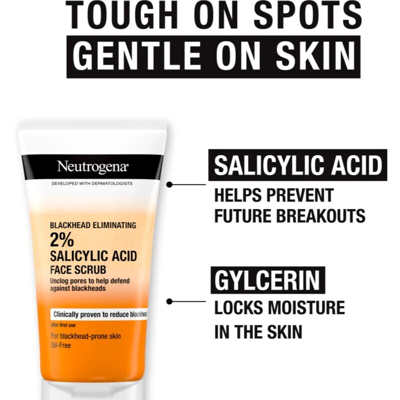 Neutrogena Blackhead Eliminating peeling a mitesszerek ellen 150 ml