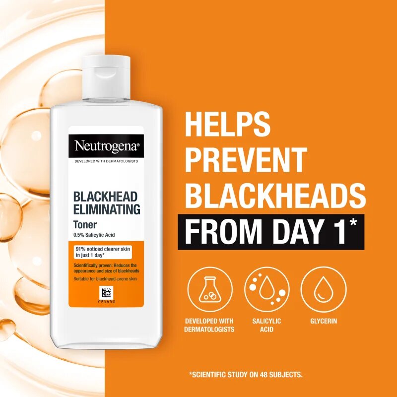 Neutrogena Blackhead Eliminating tisztító tonik a mitesszerek ellen 200 ml