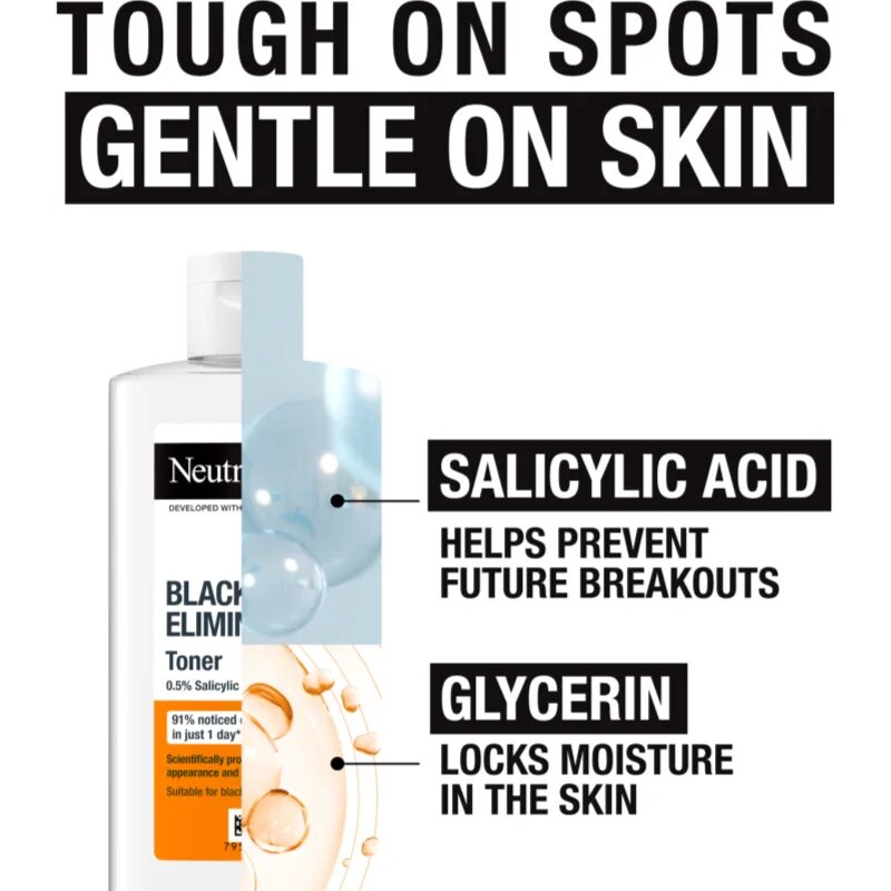 Neutrogena Blackhead Eliminating tisztító tonik a mitesszerek ellen 200 ml