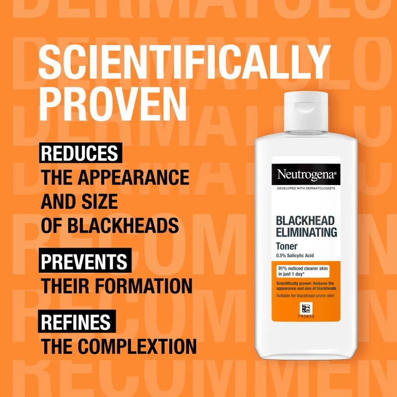 Neutrogena Blackhead Eliminating tisztító tonik a mitesszerek ellen 200 ml