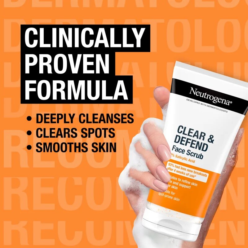 Neutrogena Clear & Defend peeling szalicilsavval 150 ml