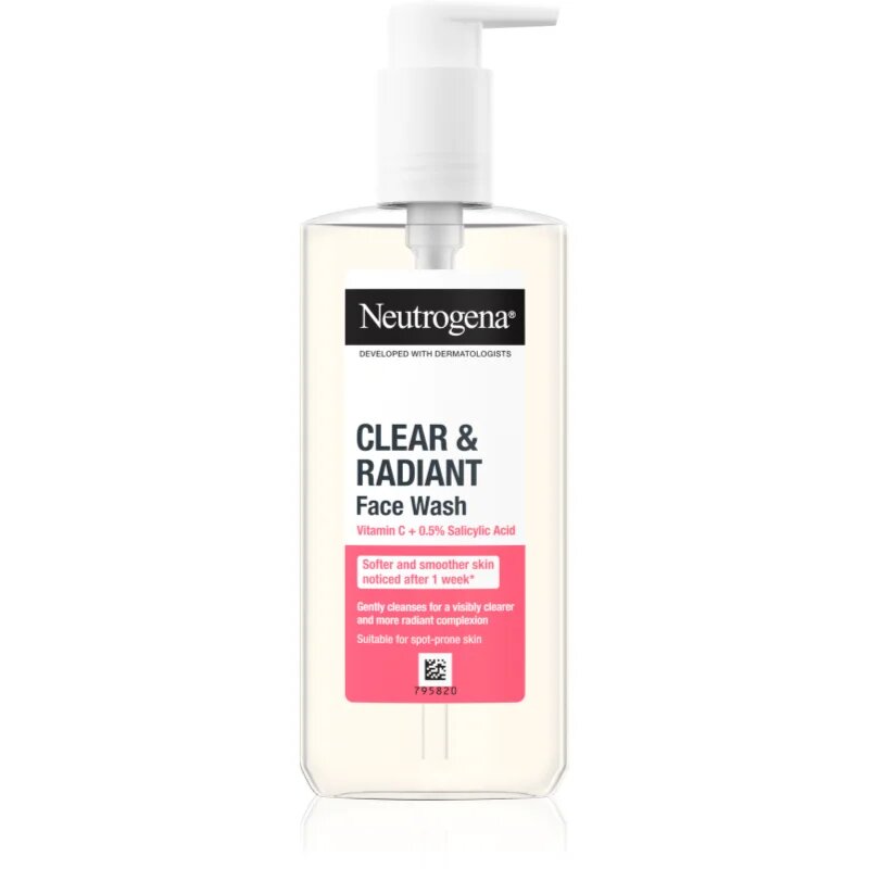 Neutrogena Clear & Radiant tisztító gél 200 ml