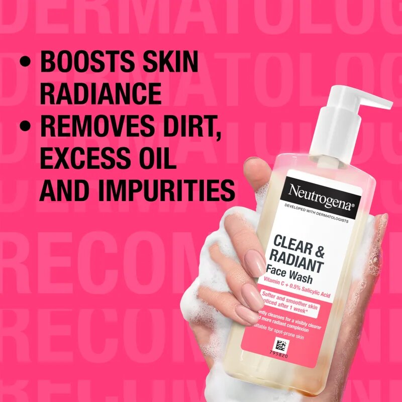 Neutrogena Clear & Radiant tisztító gél 200 ml
