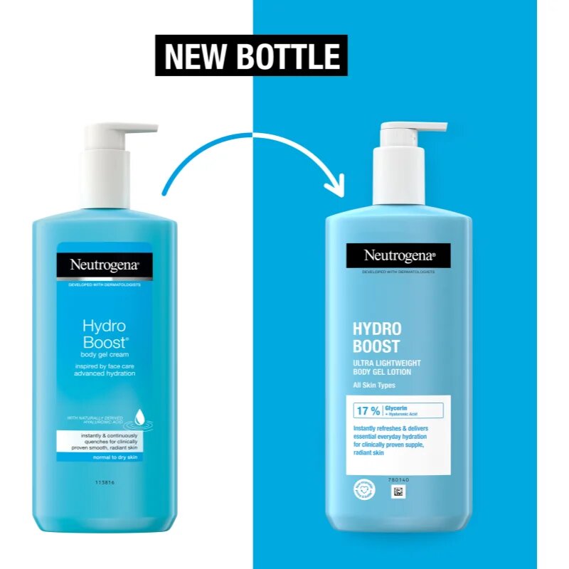 Neutrogena Hydro Boost® könnyű testápoló krém géles textúrájú 400 ml