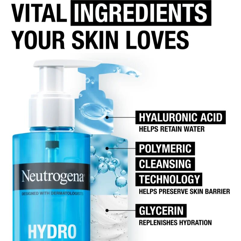 Neutrogena Hydro Boost® lágy tisztító gél 200 ml