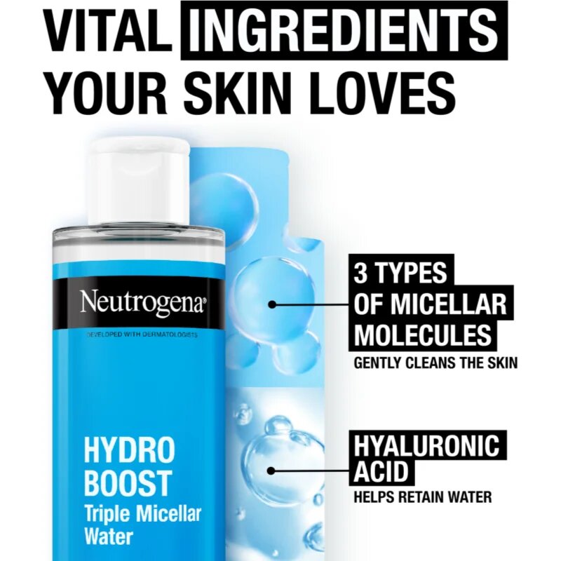 Neutrogena Hydro Boost® micellás víz 3 az 1-ben 400 ml
