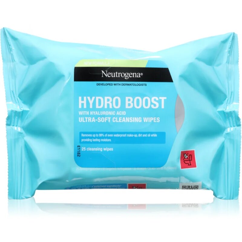 Neutrogena Hydro Boost® tisztító gyengéd törlőkendő 25 db