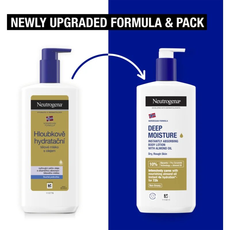 Neutrogena Norwegian Formula® Deep Moisture mélyen hidratáló krém olajjal 400 ml
