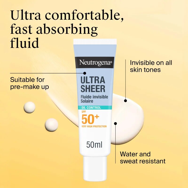 Neutrogena Ultra Sheer Oil Control ultra könnyű fluid SPF 50+ 50 ml