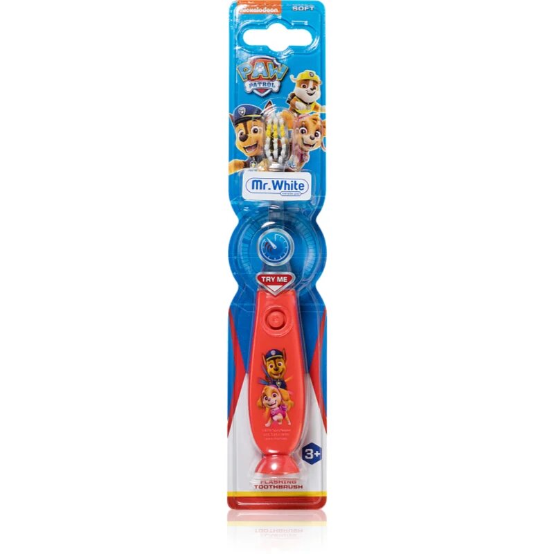 Nickelodeon Paw Patrol Flashing Toothbrush fogkefe gyermekeknek soft 3+ 1 db