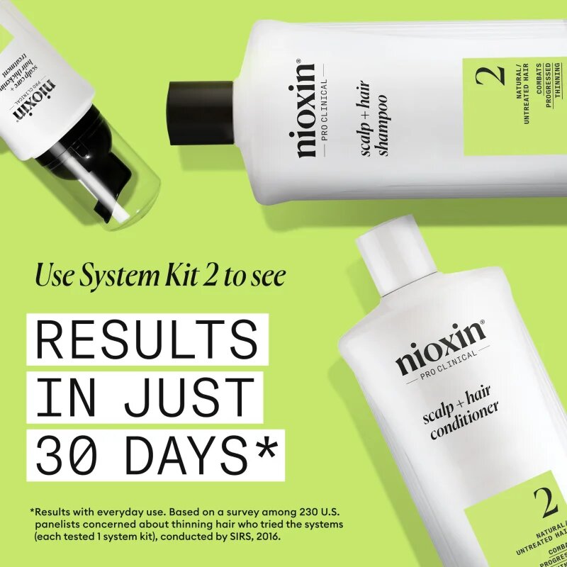 Nioxin System 2 Scalp + Hair Shampoo sampon hajritkulás ellen 1000 ml
