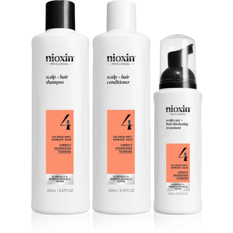 Nioxin System 4 ajándékszett a sérült és festett hajra 3 db