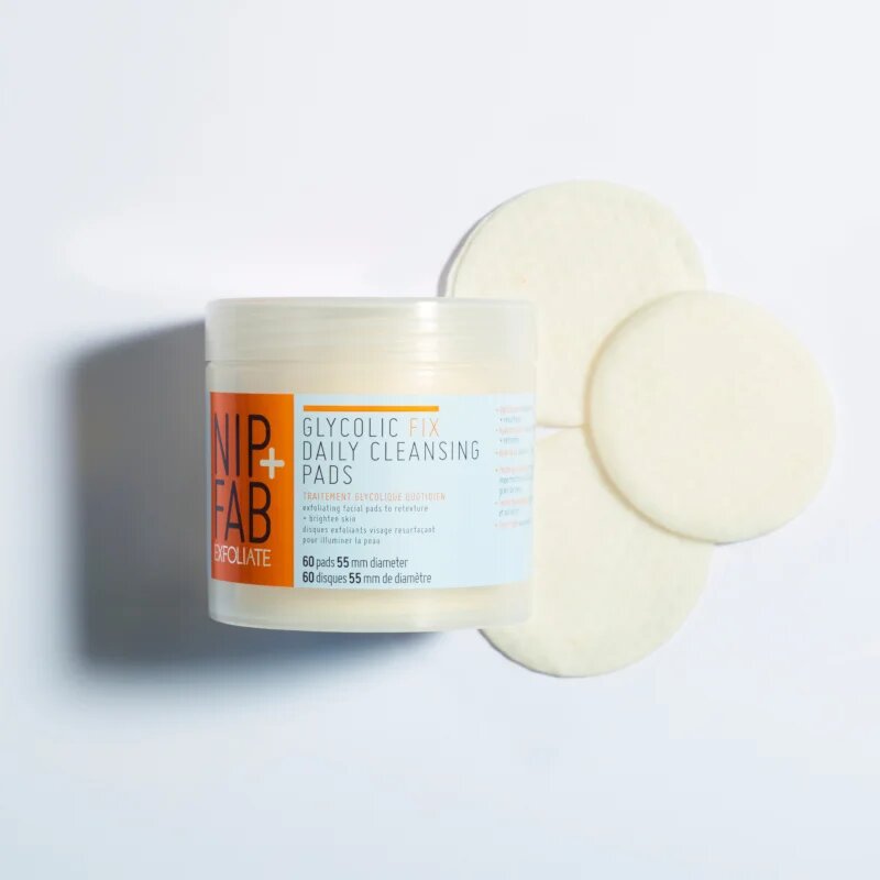 NIP+FAB Glycolic Fix tisztító vattakorong 60 db