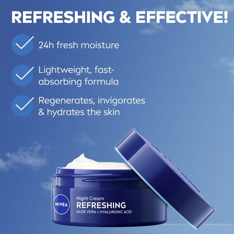 Nivea 24 h Moisture regeneráló éjszakai krém 50 ml