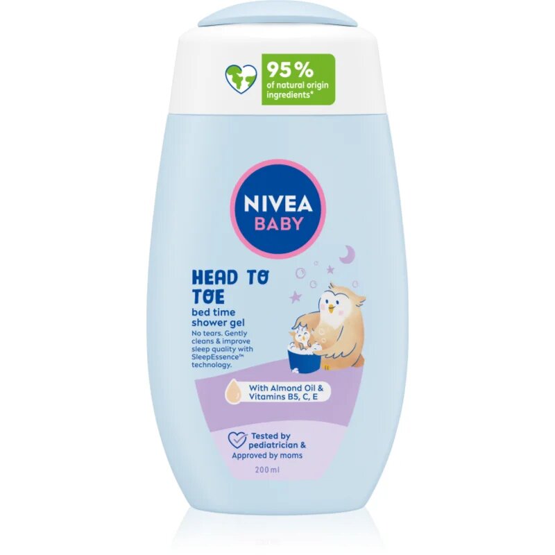 Nivea BABY Bed Time tusfürdő gél testre és hajra 200 ml
