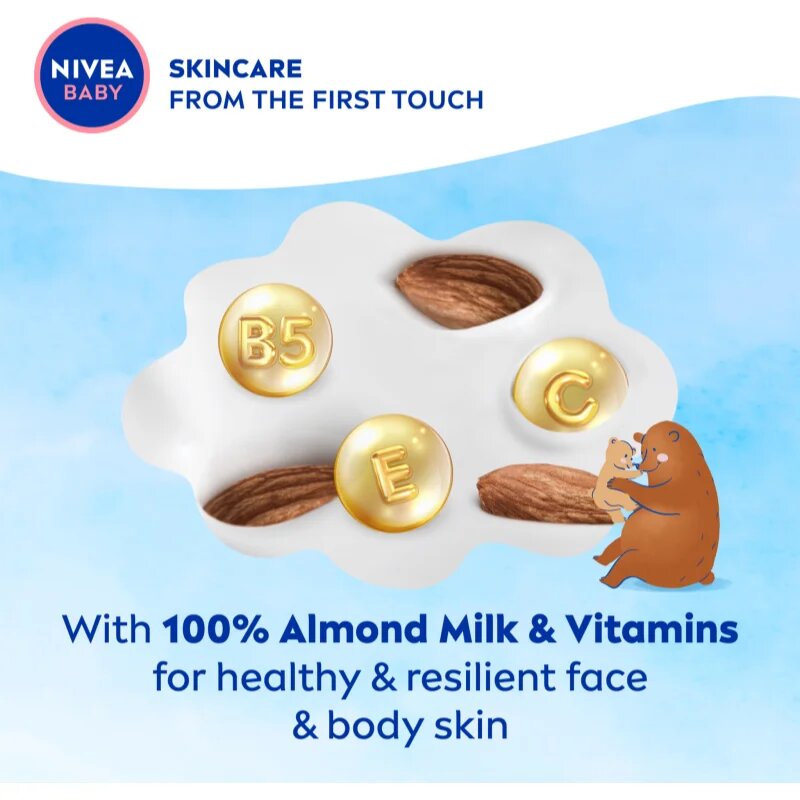 Nivea BABY Soft hidratáló krém arcra és testre 200 ml