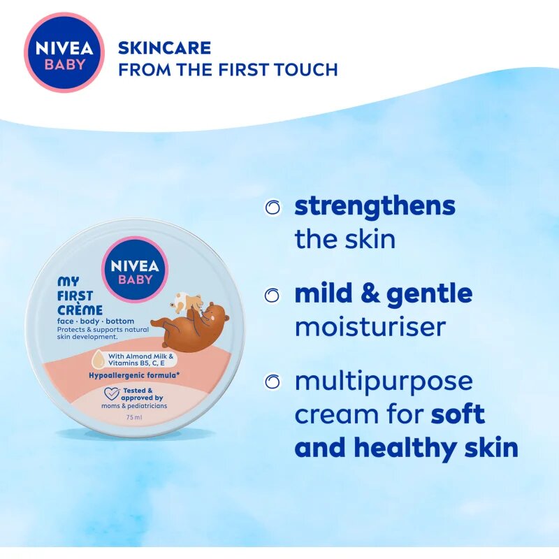 Nivea BABY többfunkciós krém arcra és testre 75 ml