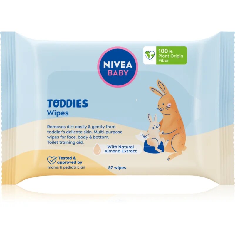 Nivea BABY Toddies nedves törlőkendők gyermekeknek 57 db