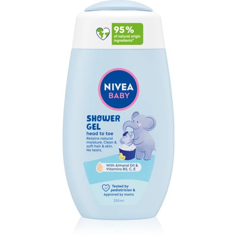 Nivea BABY tusfürdő gél testre és hajra 200 ml