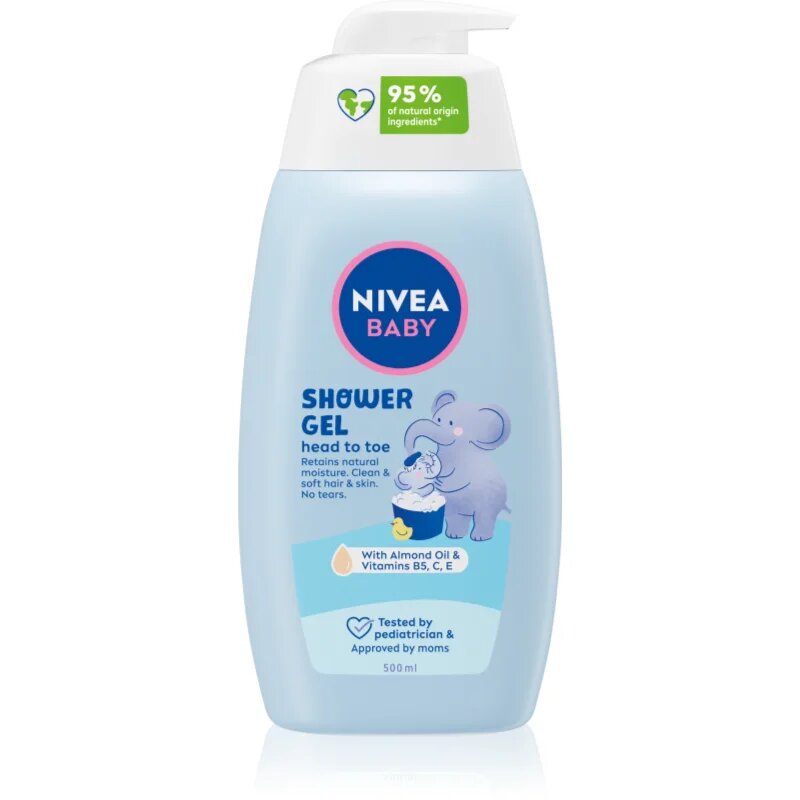 Nivea BABY tusfürdő gél testre és hajra 500 ml