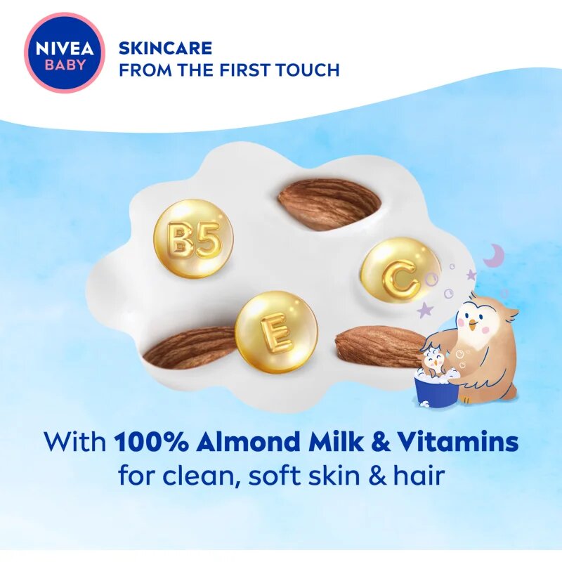 Nivea BABY tusfürdő gél testre és hajra 500 ml