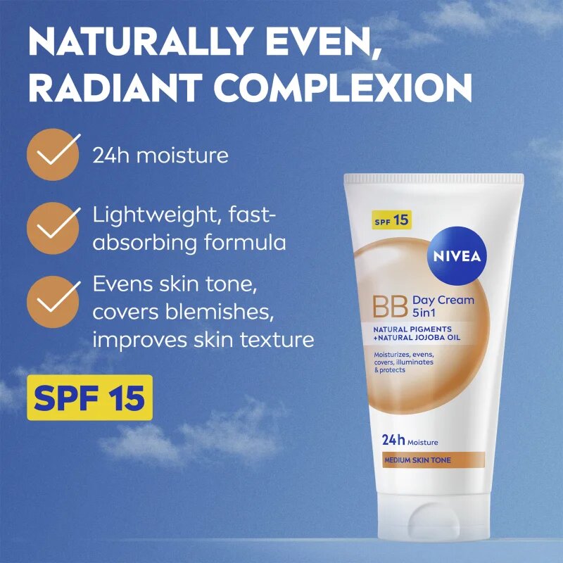 Nivea BB Cream nappali krém árnyalat Medium 50 ml