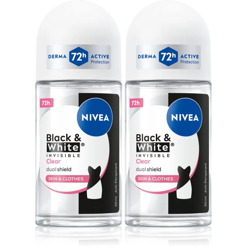 Nivea Black & White Invisible Clear szett testre