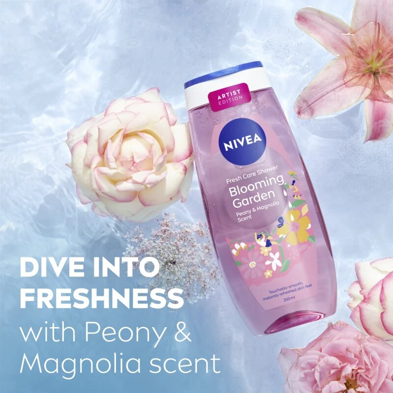 Nivea Blooming Garden hidratáló tusoló gél 250 ml