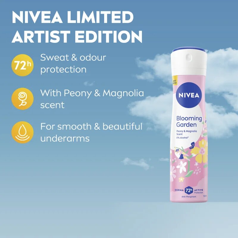 Nivea Blooming Garden izzadásgátló spray 150 ml