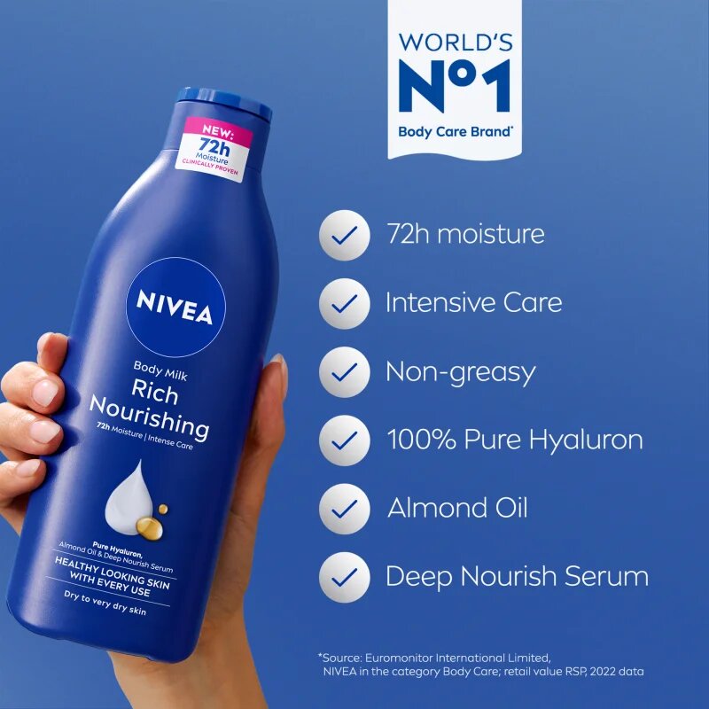 Nivea Body Milk tápláló testápoló tej 75 ml