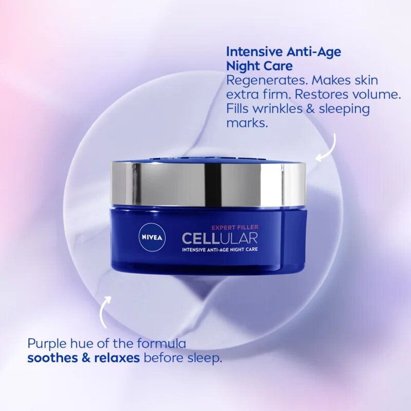 Nivea Cellular Anti-Age éjszakai fiatalító krém 40+ 50 ml